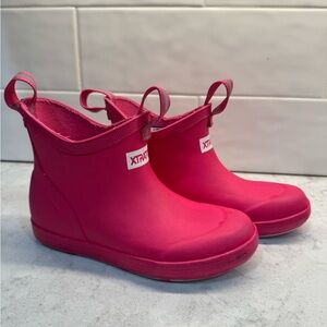 XTRATUF Kids' Pink Ankle Deck Boots Rain Boots 13